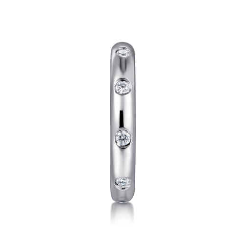 14K White Gold Flush Set Diamond Eternity Band 14K White Gold Flush Set Diamond Eternity Band