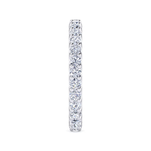 14K White Gold French Pavé Set Diamond Eternity Band