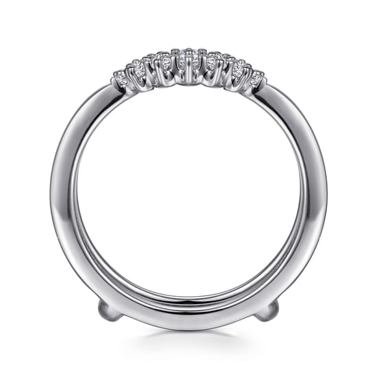 14K White Gold Halo Diamond Ring Enhancer angle 2