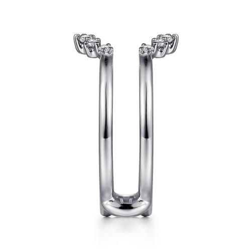 14K White Gold Halo Diamond Ring Enhancer