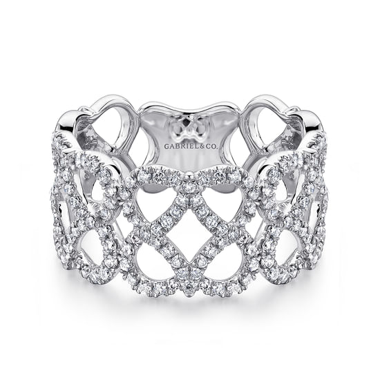 Gabriel - 14K White Gold Infinity Sign Diamond Band