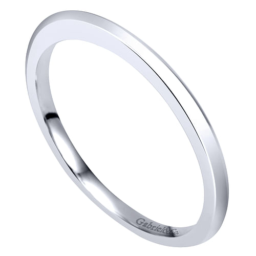 14K White Gold Knife Edge Matching Wedding Band