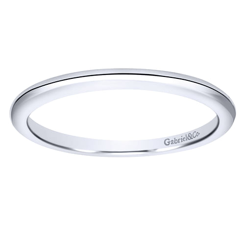 14K White Gold Knife Edge Matching Wedding Band