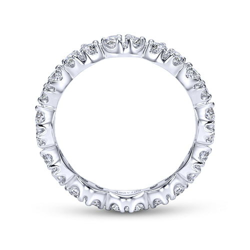 14K White Gold Marquis Shape Station Diamond Eternity Band