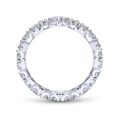 14K White Gold Marquis Shape Station Diamond Eternity Band