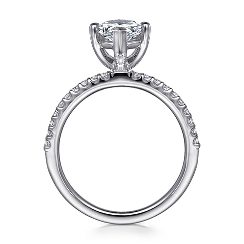 14K White Gold Marquise Diamond Engagement Ring