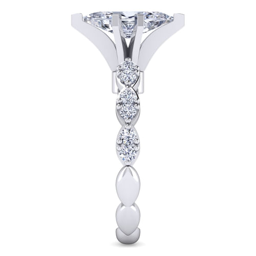 14K White Gold Marquise Diamond Engagement Ring