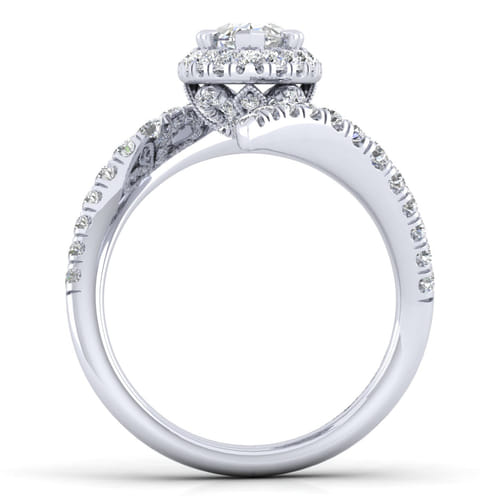 14K White Gold Marquise Halo Diamond Engagement Ring 14K White Gold Marquise Halo Diamond Engagement Ring