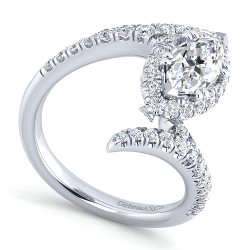 14K White Gold Marquise Halo Diamond Engagement Ring 14K White Gold Marquise Halo Diamond Engagement Ring