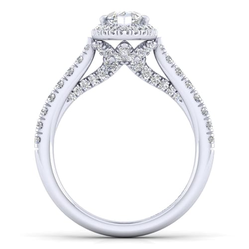 14K White Gold Marquise Halo Diamond Engagement Ring 14K White Gold Marquise Halo Diamond Engagement Ring