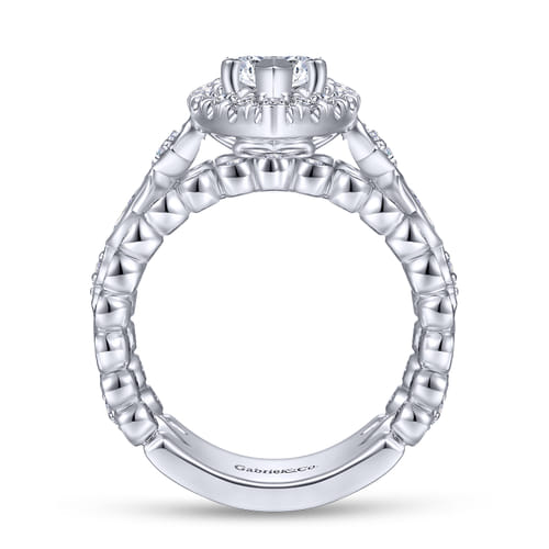 14K White Gold Marquise Halo Diamond Engagement Ring 14K White Gold Marquise Halo Diamond Engagement Ring