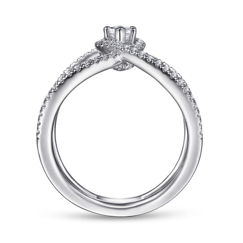 14K White Gold Marquise Halo Diamond Engagement Ring 14K White Gold Marquise Halo Diamond Engagement Ring