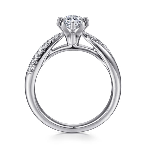 14K White Gold Marquise Shape Diamond Engagement Ring 14K White Gold Marquise Shape Diamond Engagement Ring