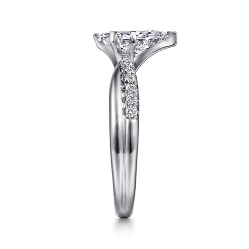 14K White Gold Marquise Shape Diamond Engagement Ring 14K White Gold Marquise Shape Diamond Engagement Ring
