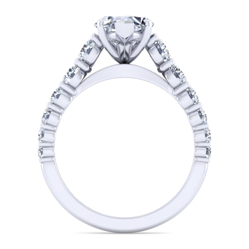 14K White Gold Marquise Shape Diamond Engagement Ring