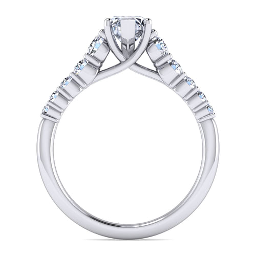 14K White Gold Marquise Shape Diamond Engagement Ring