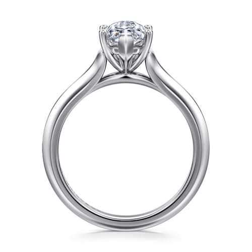 14K White Gold Marquise Shape Diamond Engagement Ring
