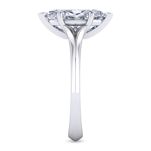 14K White Gold Marquise Shape Diamond Engagement Ring