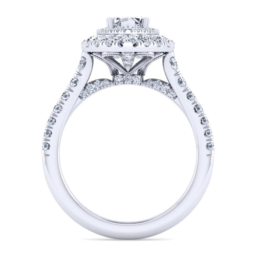 14K White Gold Marquise Shape Diamond Engagement Ring