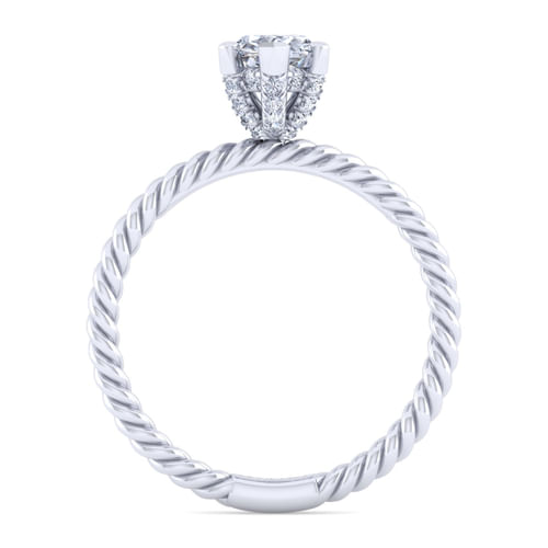 14K White Gold Marquise Shape Diamond Engagement Ring