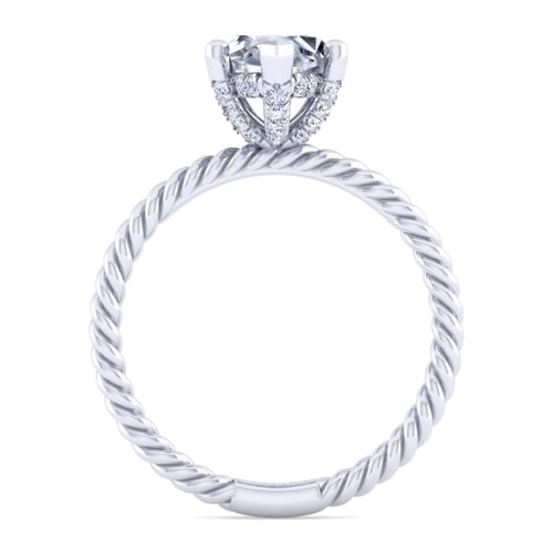 14K White Gold Marquise Shape Diamond Engagement Ring