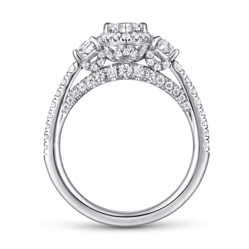 14K White Gold Marquise Shape Diamond Engagement Ring