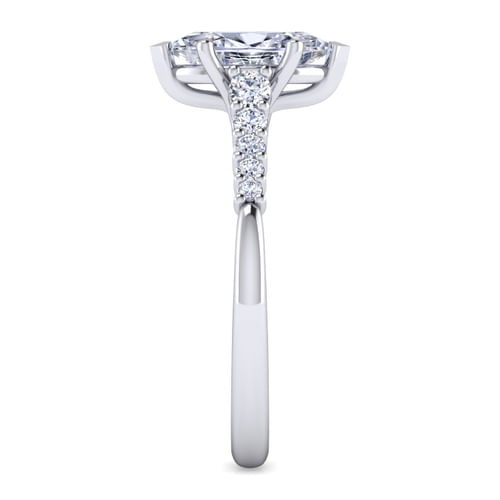 14K White Gold Marquise Shape Diamond Engagement Ring