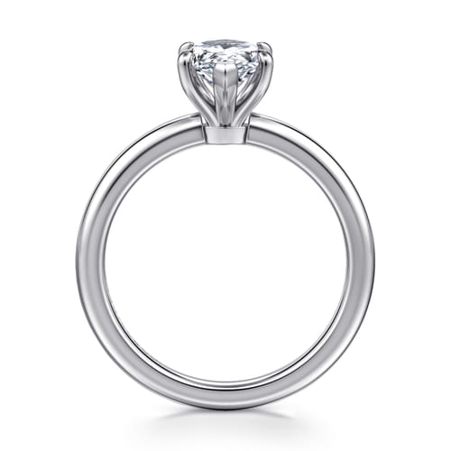 14K White Gold Marquise Shape Diamond Engagement Ring
