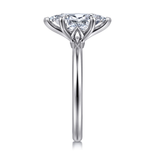 14K White Gold Marquise Shape Diamond Engagement Ring