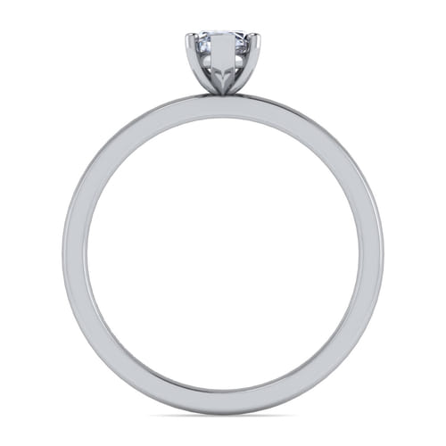 14K White Gold Marquise Shape Diamond Engagement Ring