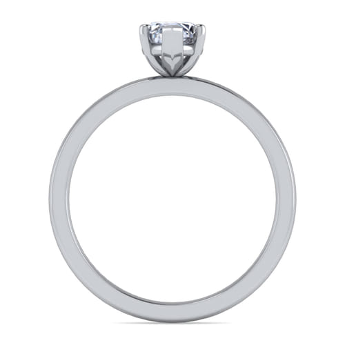 14K White Gold Marquise Shape Diamond Engagement Ring