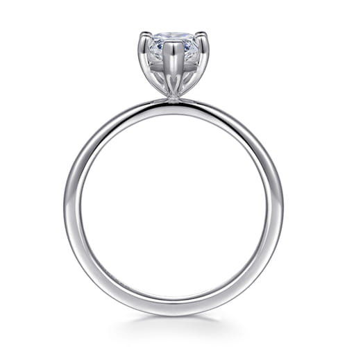 14K White Gold Marquise Shape Diamond Engagement Ring