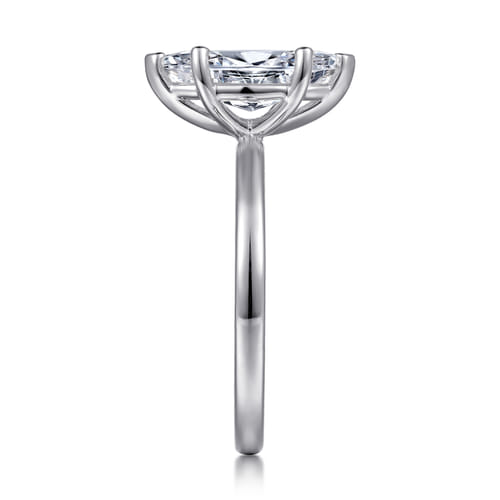 14K White Gold Marquise Shape Diamond Engagement Ring