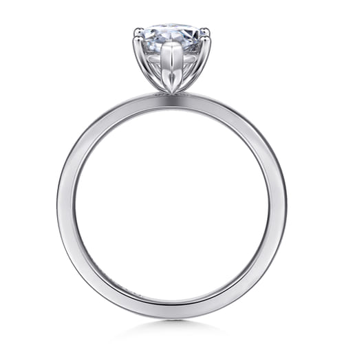 14K White Gold Marquise Shape Diamond Engagement Ring