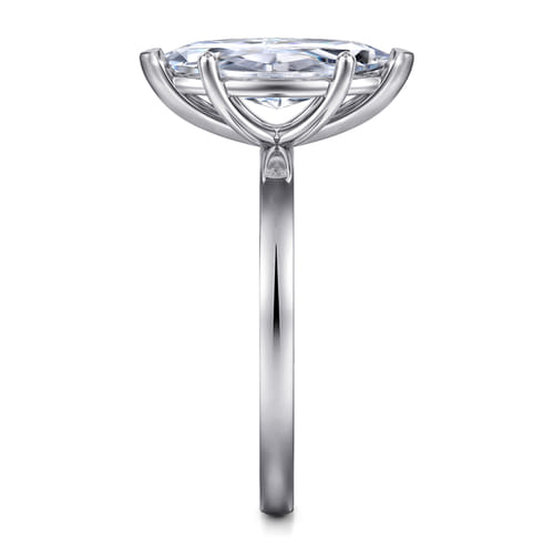 14K White Gold Marquise Shape Diamond Engagement Ring