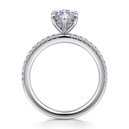 14K White Gold Marquise Shape Diamond Engagement Ring 14K White Gold Marquise Shape Diamond Engagement Ring