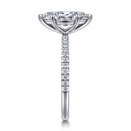 14K White Gold Marquise Shape Diamond Engagement Ring 14K White Gold Marquise Shape Diamond Engagement Ring