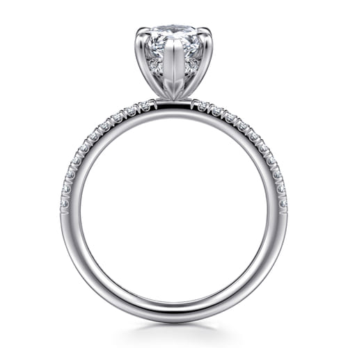 14K White Gold Marquise Shape Diamond Engagement Ring 14K White Gold Marquise Shape Diamond Engagement Ring