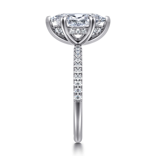14K White Gold Marquise Shape Diamond Engagement Ring 14K White Gold Marquise Shape Diamond Engagement Ring