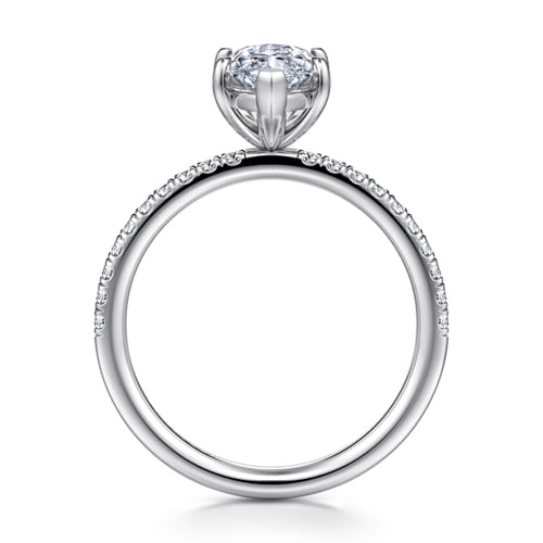 14K White Gold Marquise Shape Diamond Engagement Ring 14K White Gold Marquise Shape Diamond Engagement Ring