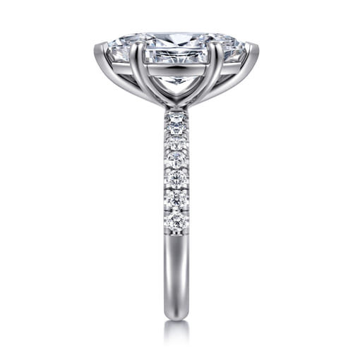 14K White Gold Marquise Shape Diamond Engagement Ring