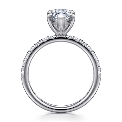 14K White Gold Marquise Shape Diamond Engagement Ring 14K White Gold Marquise Shape Diamond Engagement Ring