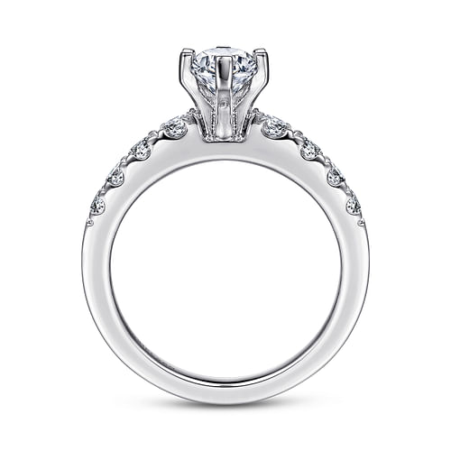 14K White Gold Marquise Shape Diamond Engagement Ring