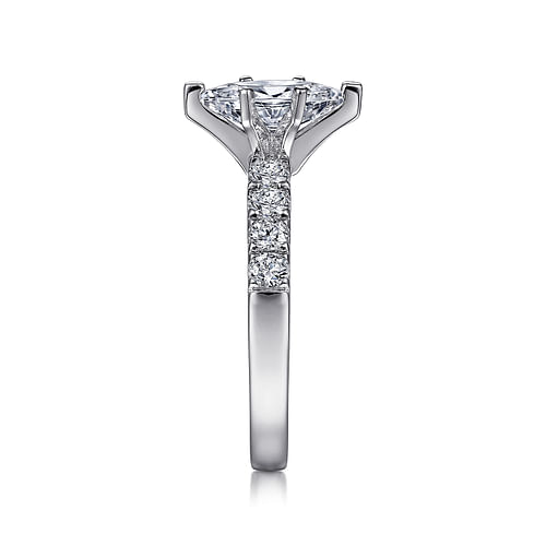 14K White Gold Marquise Shape Diamond Engagement Ring