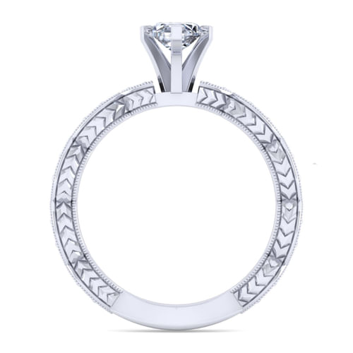 14K White Gold Marquise Shape Diamond Engagement Ring