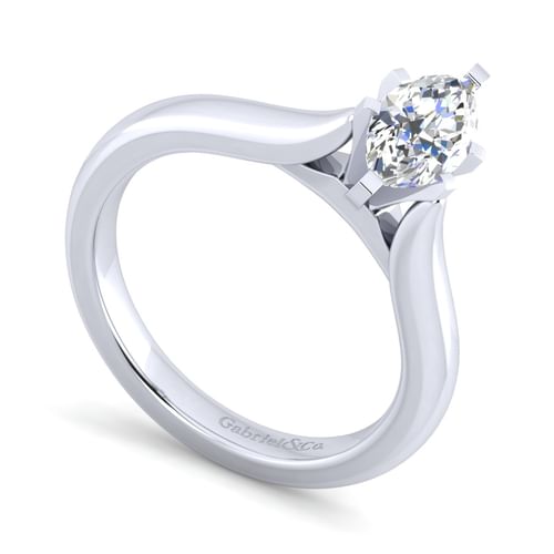 14K White Gold Marquise Shape Diamond Engagement Ring