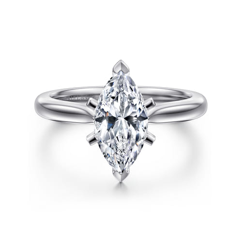 14K White Gold Marquise Shape Diamond Engagement Ring 14K White Gold Marquise Shape Diamond Engagement Ring