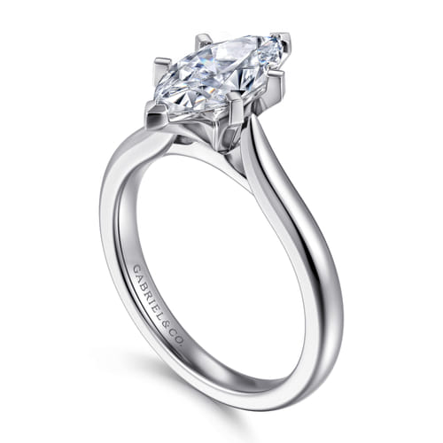 14K White Gold Marquise Shape Diamond Engagement Ring 14K White Gold Marquise Shape Diamond Engagement Ring