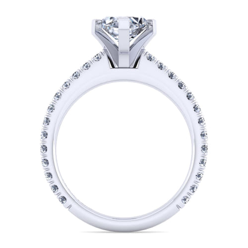 14K White Gold Marquise Shape Diamond Engagement Ring 14K White Gold Marquise Shape Diamond Engagement Ring