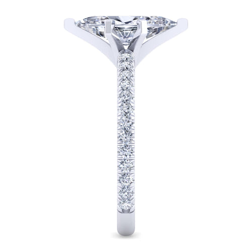 14K White Gold Marquise Shape Diamond Engagement Ring 14K White Gold Marquise Shape Diamond Engagement Ring